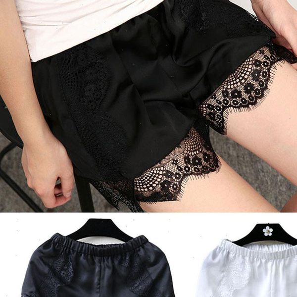 women the short pants elastic anti chafing lace thigh sock middle waist lace short pants mini shorts shipping, White;black
women the short pants elastic anti chafing lace thigh sock middle waist lace short pants mini shorts shipping, White;black