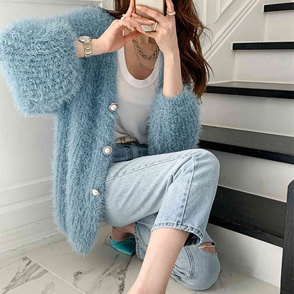 women's fur & faux autumn winter women v neck cardigan knitted mohair sweater coat long sleeve vest thicken crochet outerwear d5ao, Black
women's fur & faux autumn winter women v neck cardigan knitted mohair sweater coat long sleeve vest thicken crochet outerwear d5ao, Black