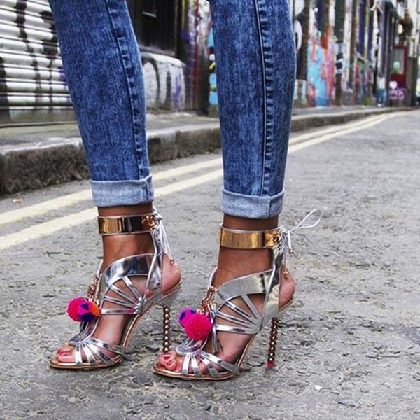 multi ball mirror leather cut-outs woman bobbles pedant sandals ladies metallic beading high heels dress wedding party shoes, Black
multi ball mirror leather cut-outs woman bobbles pedant sandals ladies metallic beading high heels dress wedding party shoes, Black