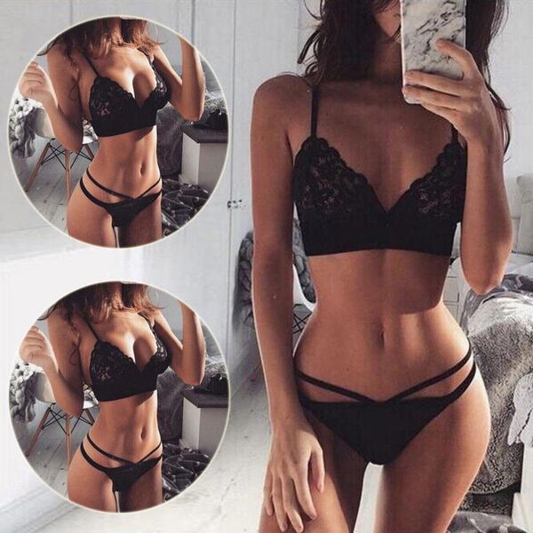 thefound women clothing sexy/sissy black lace bra set lingerie thong see through push up bralette, Red;black
thefound women clothing sexy/sissy black lace bra set lingerie thong see through push up bralette, Red;black