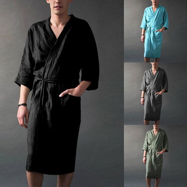 men's tracksuits men robe bathrobe gown spa home dress chinese cotton nightwear solid sleepwear male nightgown kimono plus size xl xx, Gray
men's tracksuits men robe bathrobe gown spa home dress chinese cotton nightwear solid sleepwear male nightgown kimono plus size xl xx, Gray