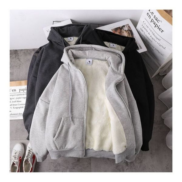 2021 winter new women casual fleece thick women's sweatshirt fashion solid color zip up hoodie 04t9, Black
2021 winter new women casual fleece thick women's sweatshirt fashion solid color zip up hoodie 04t9, Black