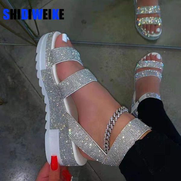 sandals shiny rhinestone platform bling beach sole ankle strap women ladies sports style wedges casual shoes big size 43 ac775, Black
sandals shiny rhinestone platform bling beach sole ankle strap women ladies sports style wedges casual shoes big size 43 ac775, Black