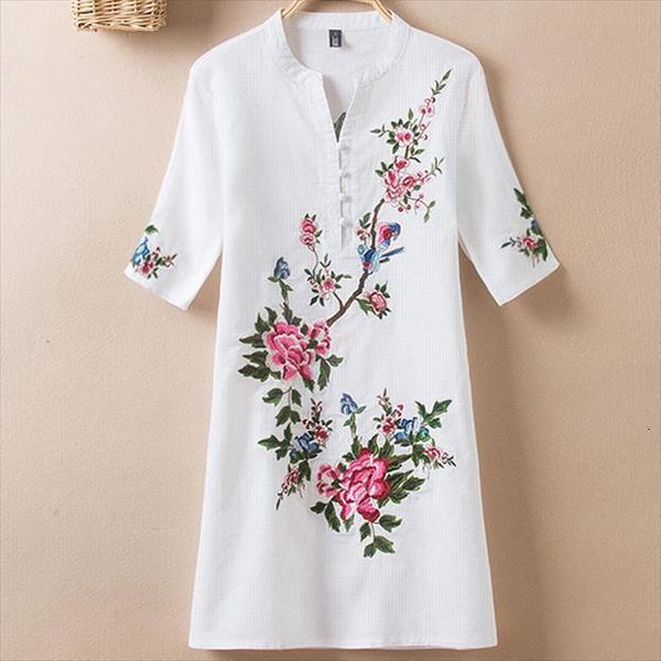 summer and embroidery vintage womens shirt print floral linen short sleeve v neck plus size, White
summer and embroidery vintage womens shirt print floral linen short sleeve v neck plus size, White