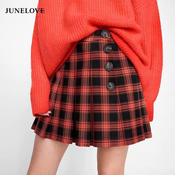 skirts junelove women winter vintage mini retro female single button a-line casual lady high waist plaid bottoms, Black
skirts junelove women winter vintage mini retro female single button a-line casual lady high waist plaid bottoms, Black