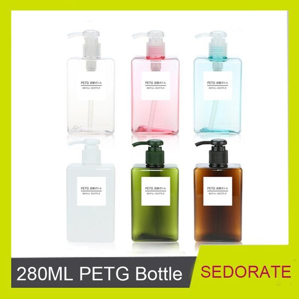 storage bottles & jars sedorate 10 pcs/lot 280ml cream pump empty refillable bottle petg el liquid soap shampoo container fy00-
storage bottles & jars sedorate 10 pcs/lot 280ml cream pump empty refillable bottle petg el liquid soap shampoo container fy00-