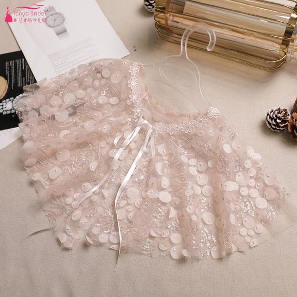wraps & jackets dusty pink lace wedding bridal wrap with ribbon elegant little sequins spring summer cape jacket shawl in stock, White
wraps & jackets dusty pink lace wedding bridal wrap with ribbon elegant little sequins spring summer cape jacket shawl in stock, White