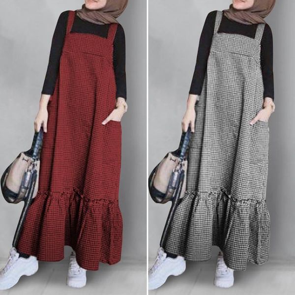 casual dresses zanzea 2021 elegant check overall dress women's summer sundress square neck maxi vestidos female plaid robe femme 5xl, Black;gray
casual dresses zanzea 2021 elegant check overall dress women's summer sundress square neck maxi vestidos female plaid robe femme 5xl, Black;gray