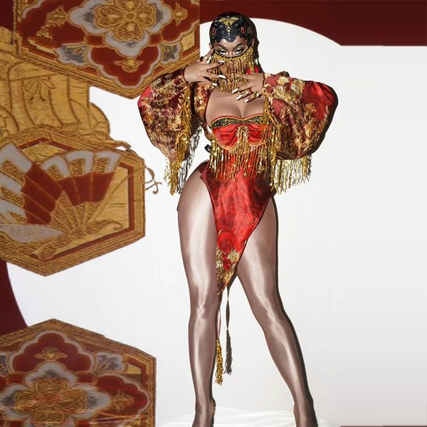 women men dance team show performance costume sequins fringe slit dress chinese style nightclub oufit stage wear clothes, Black;red
women men dance team show performance costume sequins fringe slit dress chinese style nightclub oufit stage wear clothes, Black;red