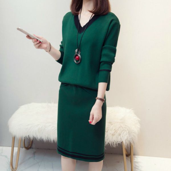 two piece dress women's blouse long sleeve suit fall and winter fashion knitted sweater skirt two woman's clothes 7cdb, White
two piece dress women's blouse long sleeve suit fall and winter fashion knitted sweater skirt two woman's clothes 7cdb, White