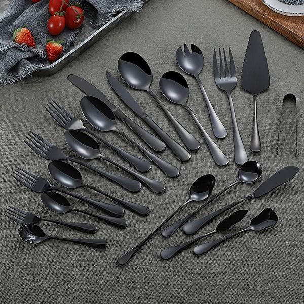 dinnerware sets black stainless steel cutlery set titanium four-piece steak knife and fork creative coffee spoon hzt
dinnerware sets black stainless steel cutlery set titanium four-piece steak knife and fork creative coffee spoon hzt
