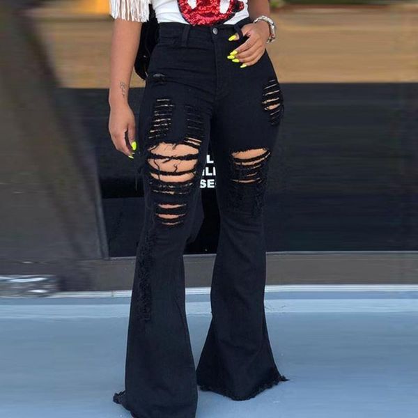 women's jeans fashion for women casual button ripped zipper flares trousers hole denim pants female, Blue
women's jeans fashion for women casual button ripped zipper flares trousers hole denim pants female, Blue