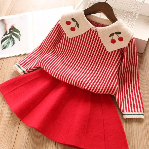new special girl sweater suit 2021 autumn baby cherry embroidered sweater waist skirt round collar toddler girl clothes, White
new special girl sweater suit 2021 autumn baby cherry embroidered sweater waist skirt round collar toddler girl clothes, White