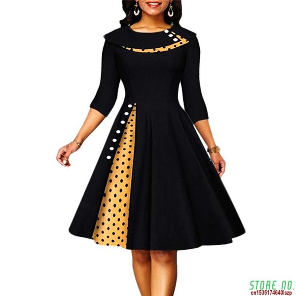 casual dresses woman dress 2021 summer slim three quarter sleeve ball gown women vintage dot office midi party 2xl, Black;gray
casual dresses woman dress 2021 summer slim three quarter sleeve ball gown women vintage dot office midi party 2xl, Black;gray