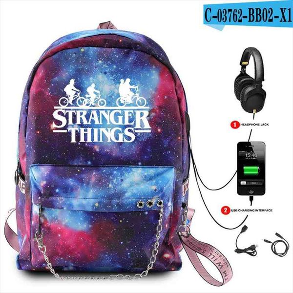 stranger things usb backpack school book bags friends fans travel lapchain headphone port
stranger things usb backpack school book bags friends fans travel lapchain headphone port