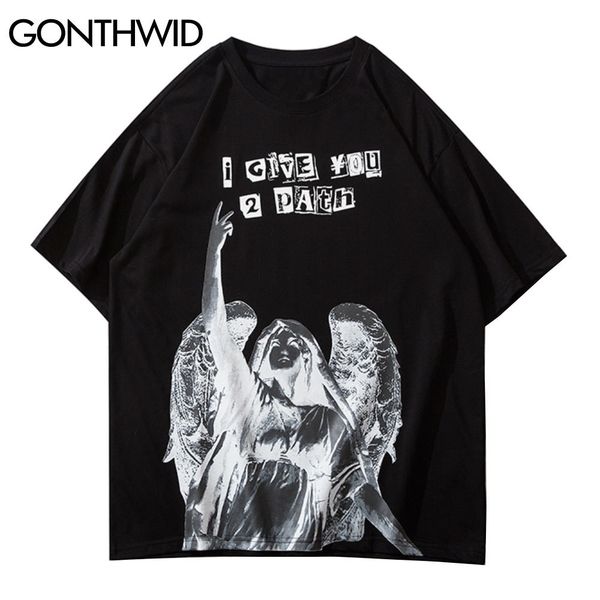 gonthwid tshirts streetwear harajuku angel print short sleeve tee hip hop casual cotton loose t-shirts summer fashion shirt c0315, White;black
gonthwid tshirts streetwear harajuku angel print short sleeve tee hip hop casual cotton loose t-shirts summer fashion shirt c0315, White;black