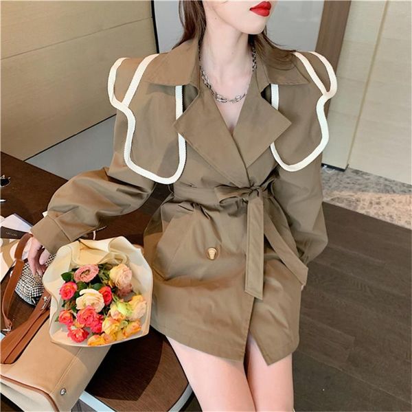 women's trench coats alien kitty autumn close waist notched slim women mid-length with shawl fashion elegant all match 2021 streetwear, Tan;black
women's trench coats alien kitty autumn close waist notched slim women mid-length with shawl fashion elegant all match 2021 streetwear, Tan;black