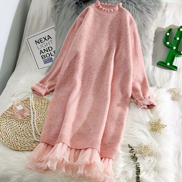 rough knit sweater long ladies'dress winter fashion sweet full lace pink patchowrok nightgown o15o, Black;gray
rough knit sweater long ladies'dress winter fashion sweet full lace pink patchowrok nightgown o15o, Black;gray