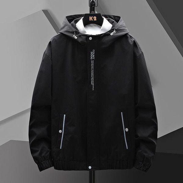 men's jackets large 2021 autumn hooded windproof jacket loose oversized korean fashion youth solid color casual sports top, Black;brown
men's jackets large 2021 autumn hooded windproof jacket loose oversized korean fashion youth solid color casual sports top, Black;brown