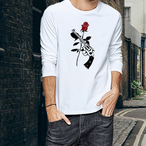 sweater autumn new round neck long sve t-shirt cotton men's casual shirt brand t-shirt sbcc, White;black
sweater autumn new round neck long sve t-shirt cotton men's casual shirt brand t-shirt sbcc, White;black