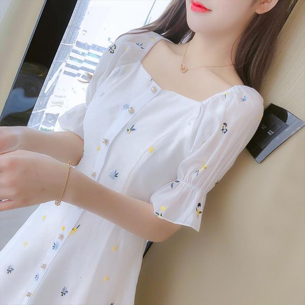 french floral chiffon women dress a line square collar style summer ruffles korean girls vestidos female, Black;gray
french floral chiffon women dress a line square collar style summer ruffles korean girls vestidos female, Black;gray