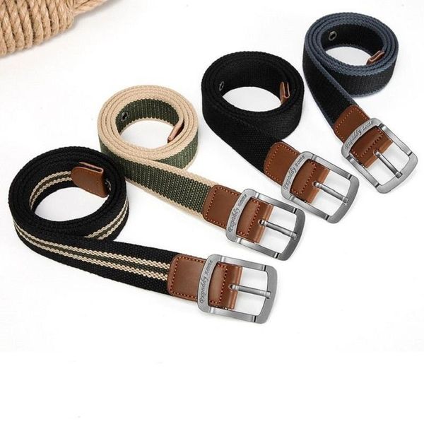 belts canvas belt pin buckle casual for women luxury military outdoor tactical men, Black;brown