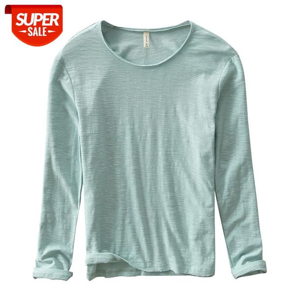 long sleeve t-shirts for men o-neck 100%pure cotton & tees spring summer male casual wild solid color men's clothing #tb5h, White;black
long sleeve t-shirts for men o-neck 100%pure cotton & tees spring summer male casual wild solid color men's clothing #tb5h, White;black