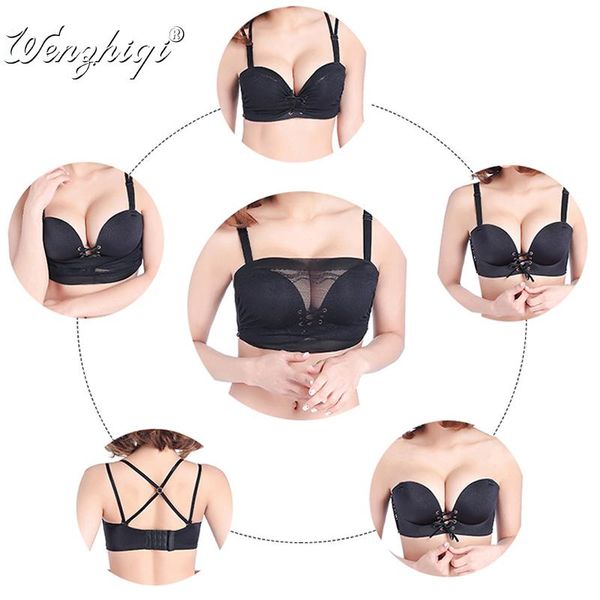 bras seamless bralette multifunction wire beauty back lingerie women super push up bra massage strapless underwear, Red;black
bras seamless bralette multifunction wire beauty back lingerie women super push up bra massage strapless underwear, Red;black