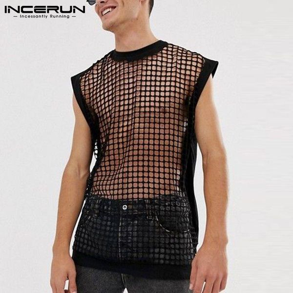 men' tank 2021 men mesh see through summer o neck breathable sleeveless vests streetwear casual clothing -5xl incerun, White;black
men' tank 2021 men mesh see through summer o neck breathable sleeveless vests streetwear casual clothing -5xl incerun, White;black