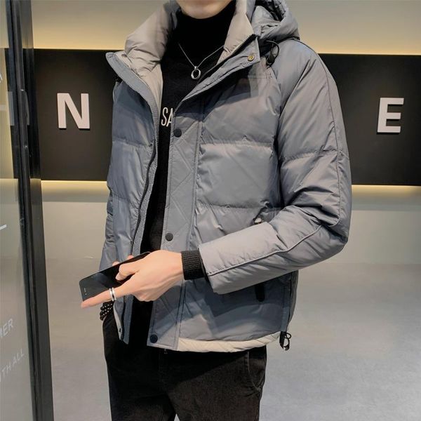 men's down & parkas 2021 winter fashion men thickened warm coat hooded business duck jacket casual loose parka outerwear b331, Black
men's down & parkas 2021 winter fashion men thickened warm coat hooded business duck jacket casual loose parka outerwear b331, Black
