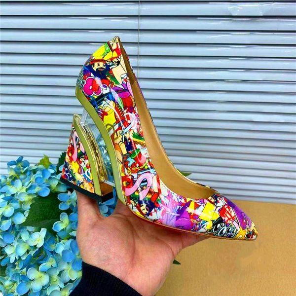 dress shoes spring and autumn ladies wedge high heels weird heel print single fashion party, Black
dress shoes spring and autumn ladies wedge high heels weird heel print single fashion party, Black