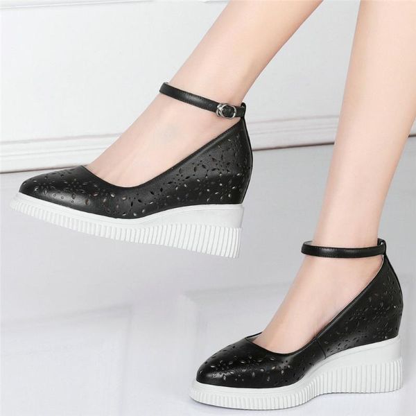 dress shoes summer mary janes women genuine leather wedges high heel pumps female pointed toe chunky platform oxfords casual, Black
dress shoes summer mary janes women genuine leather wedges high heel pumps female pointed toe chunky platform oxfords casual, Black