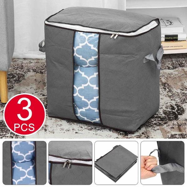 storage bags 4/6/8pc waterproof portable clothes bag organizer folding closet for pillow quilt blanket
storage bags 4/6/8pc waterproof portable clothes bag organizer folding closet for pillow quilt blanket