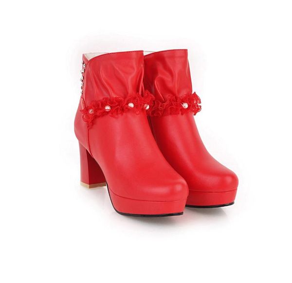 women boots autumn and winter martin coarse heel waterproof table, Black 
women boots autumn and winter martin coarse heel waterproof table, Black