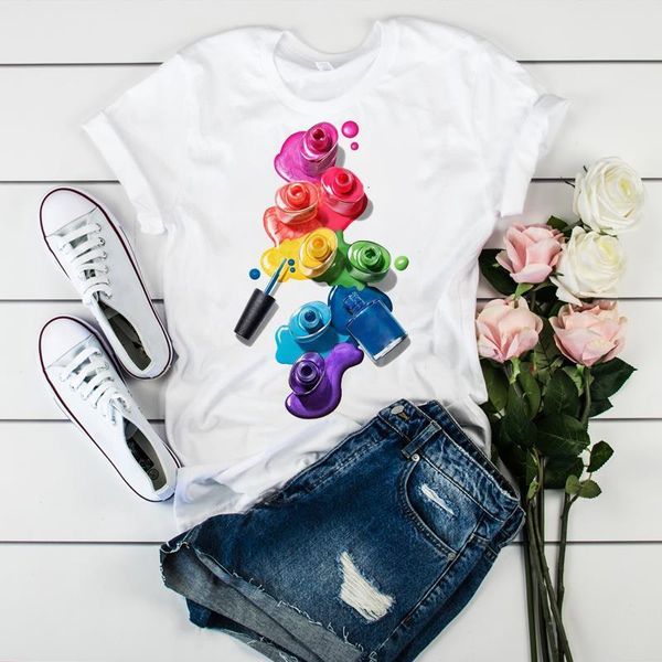 women color painting fingernail 3d printed short sleeve tees graphic female ladies womens lady t-shirt t shirt t-shirts, White
women color painting fingernail 3d printed short sleeve tees graphic female ladies womens lady t-shirt t shirt t-shirts, White