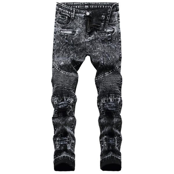 men's jeans drop biker distressed stretch ripped men hip hop slim fit holes punk denim cotton pants, Blue
men's jeans drop biker distressed stretch ripped men hip hop slim fit holes punk denim cotton pants, Blue