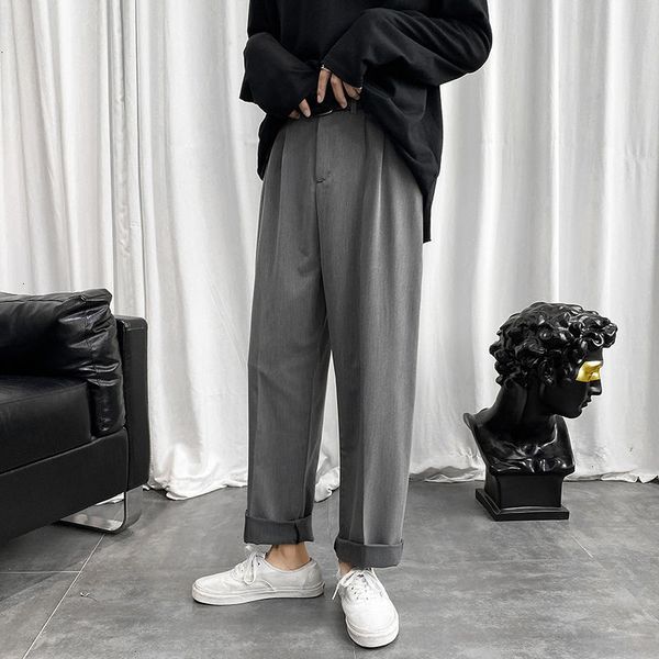 2021 spring wide-leg men's fashion solid color business casual men straight mens suit pants i5b9, Black
2021 spring wide-leg men's fashion solid color business casual men straight mens suit pants i5b9, Black