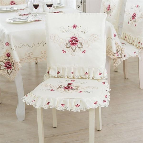 european pastoral satin polyester fabric floral embroidered household dining table chair cover set for home decoration
european pastoral satin polyester fabric floral embroidered household dining table chair cover set for home decoration