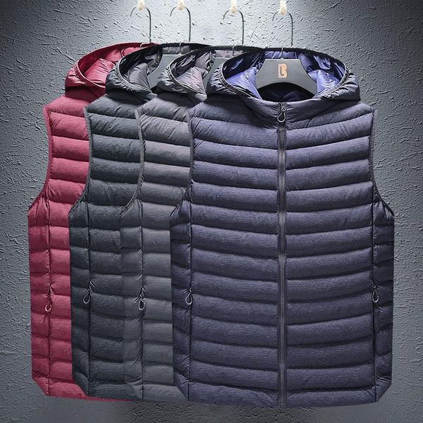 men's vests men casual down vest warm thick hooded jacket winter sleeveless coats male cotton, Black;white
men's vests men casual down vest warm thick hooded jacket winter sleeveless coats male cotton, Black;white