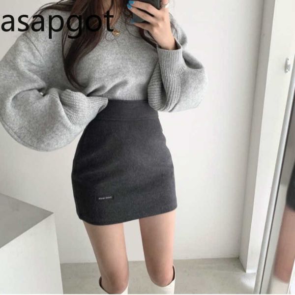 korean vintage grey short v-neck lantern sleeve sweater solid high waist was thin wild bag hip skirts women autumn fashion wild 210610, White
korean vintage grey short v-neck lantern sleeve sweater solid high waist was thin wild bag hip skirts women autumn fashion wild 210610, White