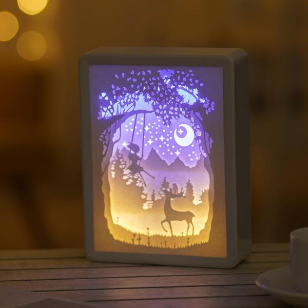 table lamps creative 3d paper carving lights bedroom holiday decoration living room night light shadow children's birthday gifts
table lamps creative 3d paper carving lights bedroom holiday decoration living room night light shadow children's birthday gifts