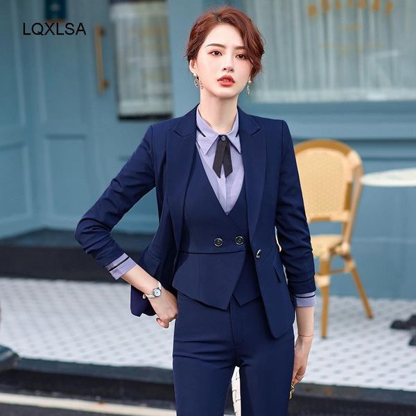 women's two piece pants classic 3 set women office ladies formal work pant suit black blue red blazer vest and trouser for interview bu, White
women's two piece pants classic 3 set women office ladies formal work pant suit black blue red blazer vest and trouser for interview bu, White