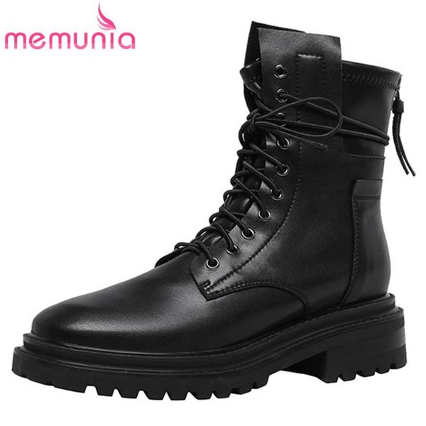 boots memunia 2021 genuine leather ankle women autumn winter square heel casual shoes lace up fashion, Black
boots memunia 2021 genuine leather ankle women autumn winter square heel casual shoes lace up fashion, Black