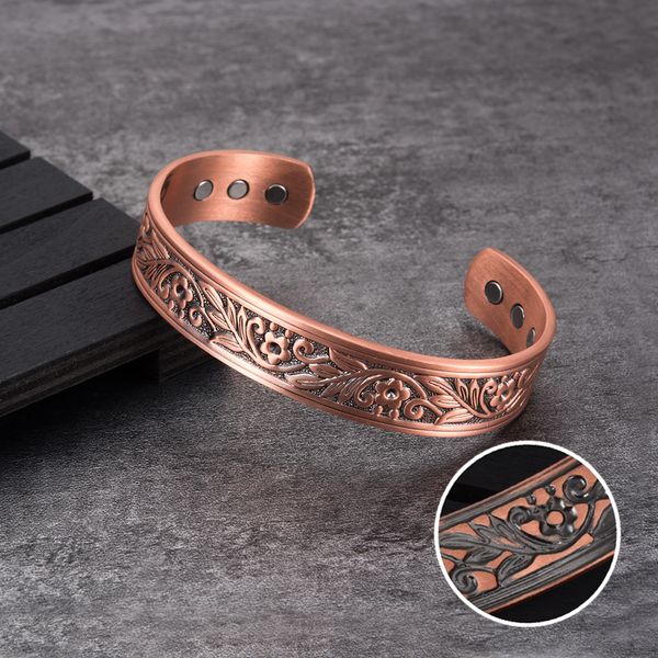 vinterly - men's and magnetic copper width adjustable energy magnet health bracelet, flower wrist, women's bracelet, Black
vinterly - men's and magnetic copper width adjustable energy magnet health bracelet, flower wrist, women's bracelet, Black