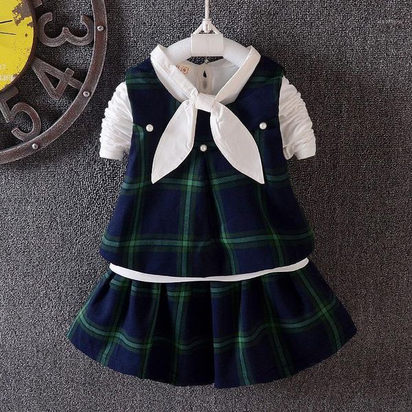 girl's dresses 2021 spring girls preppy style plaid clothing set children three piece long sleeve t-shirt dress cute girl kids bow clot, Red;yellow
girl's dresses 2021 spring girls preppy style plaid clothing set children three piece long sleeve t-shirt dress cute girl kids bow clot, Red;yellow