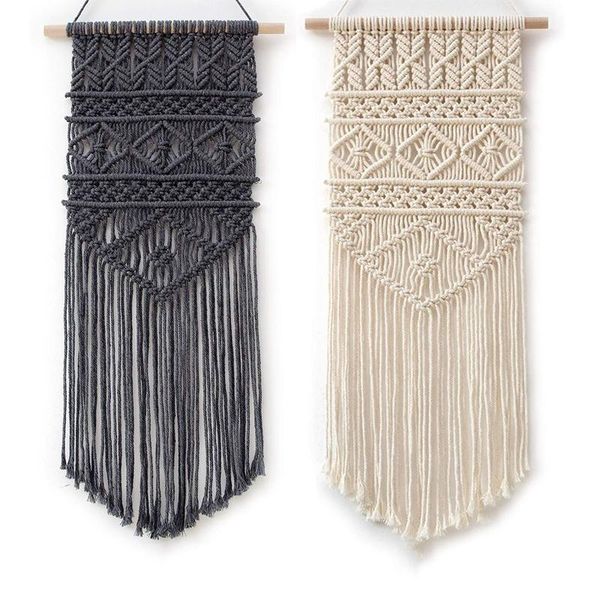 tapestries macrame woven wall hanging modern geometric boho chic bohemian for home living room gallery art 25"w * 12" l
tapestries macrame woven wall hanging modern geometric boho chic bohemian for home living room gallery art 25"w * 12" l