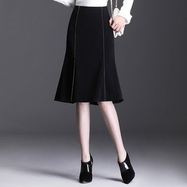 skirts 2021 spring korean high waist slim stretch simple black fishtail skirt western style casual women hip
skirts 2021 spring korean high waist slim stretch simple black fishtail skirt western style casual women hip