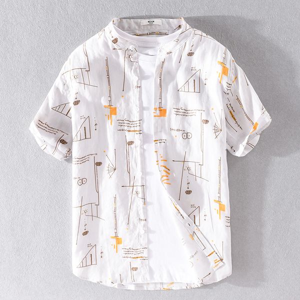 2021 new 100% linen stand collar summer brand fashion shirts for men casual short sleeve shirt mens chemise overhemd camiseta nw0y, White;black
2021 new 100% linen stand collar summer brand fashion shirts for men casual short sleeve shirt mens chemise overhemd camiseta nw0y, White;black