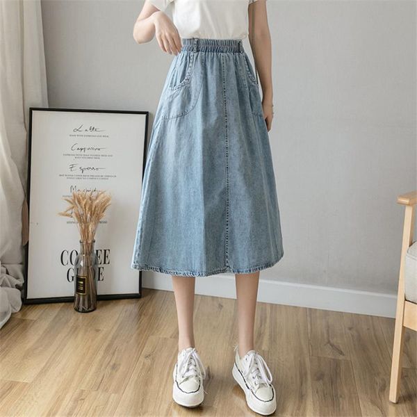 skirts 2021 korean fashion casual long jeans womens elastic high waist vintage skirt femlae jupe femme saia mujer, Black
skirts 2021 korean fashion casual long jeans womens elastic high waist vintage skirt femlae jupe femme saia mujer, Black
