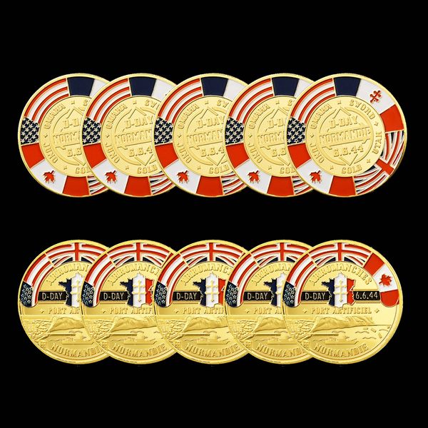 5pcs arts and crafts 1944 the great war arromanches normandy operation overlord military gold plated challenge coin original collection
5pcs arts and crafts 1944 the great war arromanches normandy operation overlord military gold plated challenge coin original collection
